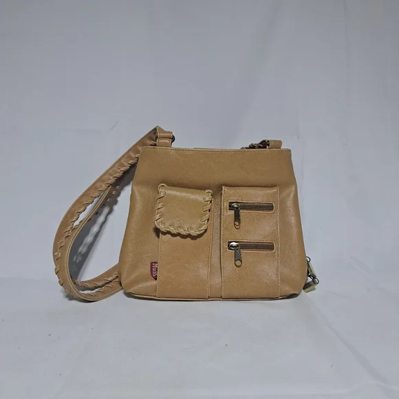 Mudd Bags Mudd Vtg Y2k Leather Braided Shoulder Bag Handbag